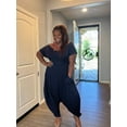 thumbnail image 6 of Women'S Plus Navy Off the Shoulder Harem Jumpsuit, 6 of 7