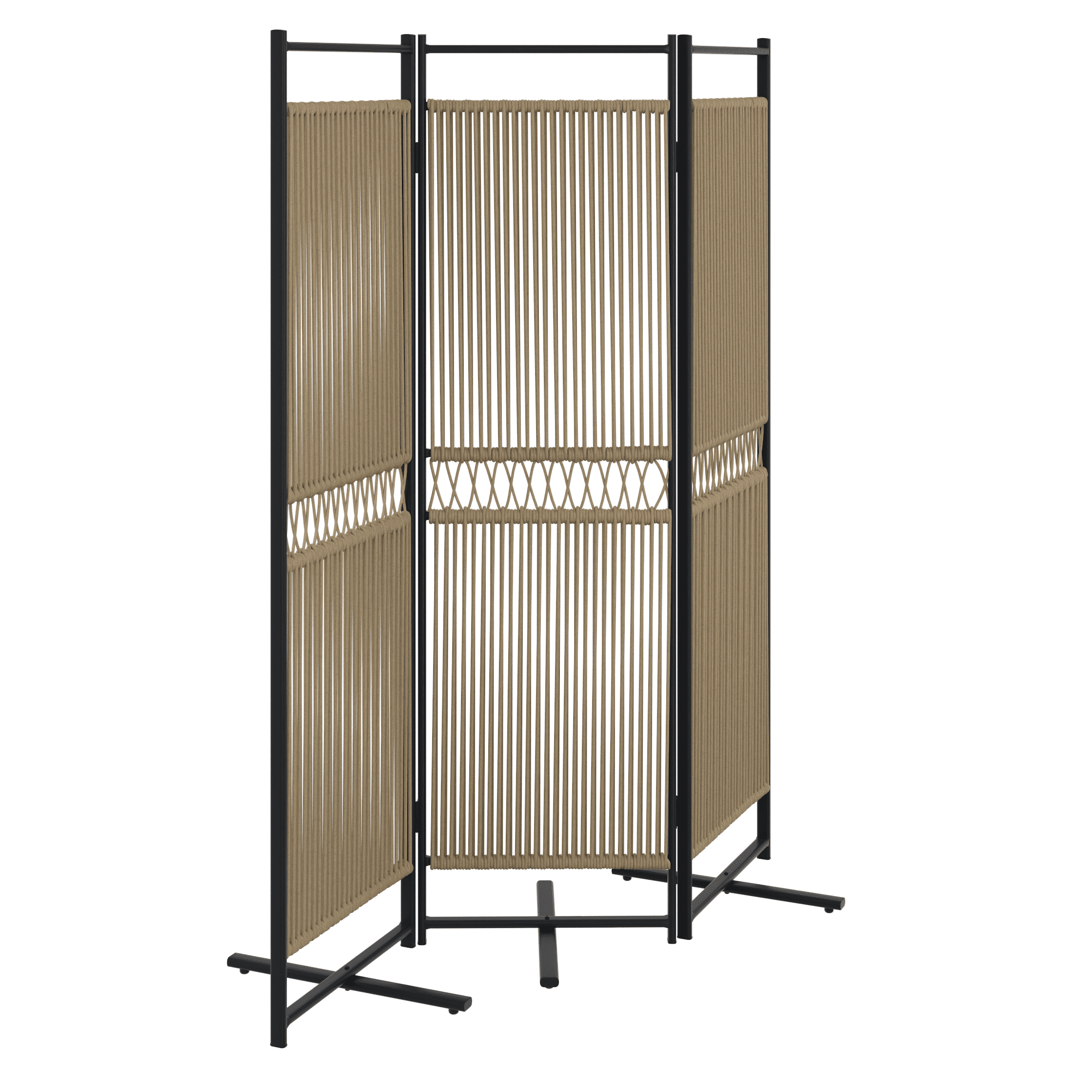 Écran d’intimité extérieur en métal noir Maréla HOMETRENDS, 162,5 cm x 165 cm