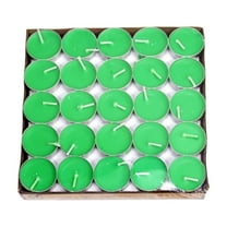Nkmbld 50PC Tea Light Candles for Party Decoration, Long-Lasting Votive Smokeless Tealight Candles for Christmas Dinner Birthday Party Wedding Decoration, Green