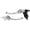 Silver, variant on Red Brake Folding Clutch Lever with Perch for 7/8" Handlebar 110cc 125cc SSR125 SSR70 TTR125 Xmotos Apollo Thumpstar 125 CRF50 XR klx 140 Chinese Pit Dirt Bike Motorcycle