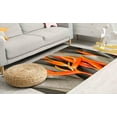 thumbnail image 5 of Modern Rug, Housewarming Gift Rug, Bedroom Rug, Orange Leaf Rug, Entry Rugs, Botanical Rugs, Floral Rugs, Saloon Rug, Farmhouse Rug, 2.6'x6.5' - 80x200 cm, 5 of 8