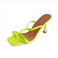 thumbnail image 2 of UTTOASFAY Women Thin Heels Square Toe Casual Sandals Sexy Vintage Fashion High Heels Green 10(42), 2 of 4