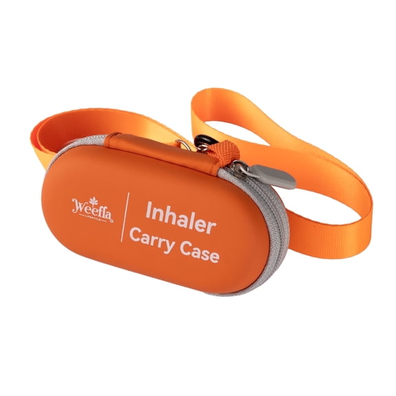weefla Empty Inhaler Holder Carry Case, Hard-Shell Protective, Splash-Resistant with High-Visibility, Compact & Snug Fit for Asthma & Allergy Sufferers Daily & Travel Use (Small, No Inhaler)