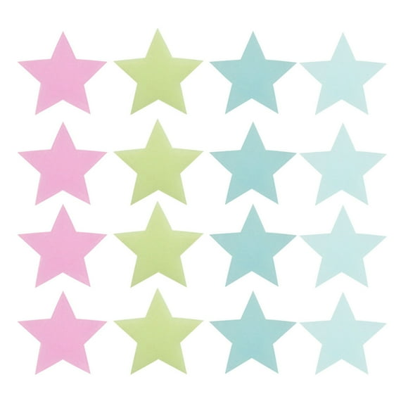 300pcs Luminous Wall Sticker Glow in the Dark Star Shaped Sticker Crative Wall Decal Kids Room Decoration for Home Bedroom