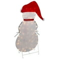 thumbnail image 6 of Northlight 42" Lighted 2D Chenille Snowman in Santa Hat Outdoor Christmas Decoration, 6 of 6