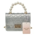 thumbnail image 4 of Willow & Ruby Kid’s Mini Quilted Glitter Bag for Girls (Youth) in Silver, 4 of 5