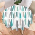 thumbnail image 2 of Odenmar Daisy Floral Round Tablecloth 60 Inch, Farmhouse Waterproof Table Cover, Rustic Flower Design for Dining Table, Kitchen, Party Indoor Outdoor, 2 of 6