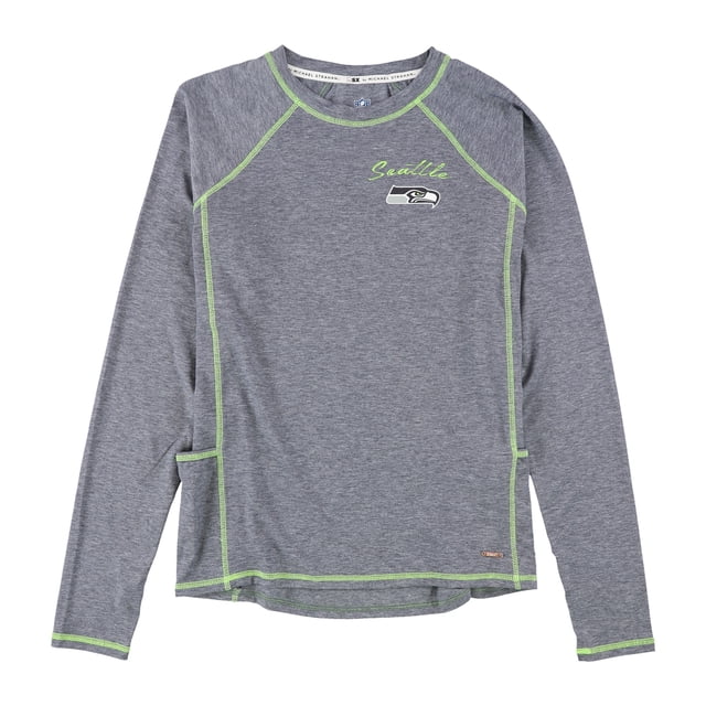 MSX Camiseta gráfica Seattle Seahawks para mujer, gris, pequeña