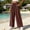Brown, variant on PWPSG Women's Elastic Waist Drawstring Crinkle Wide Leg Pants, Breathable Comfort Straight Leg Trousers for Daily Casual & Vacation Wear Blue XXXXL