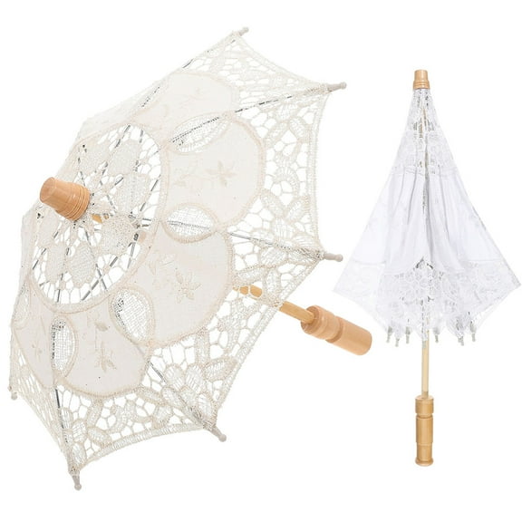 unbranded 2 Pcs Mini Wedding Umbrella Travel Bride 30.00X30.00X26.00CM