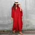 thumbnail image 6 of Ladies Chest Woven Loose Large Size Beach Smock Robe Holiday Sunblock Smock Sun Protection Clothing Women Spf Shirts for Women Long Sleeve, 6 of 7