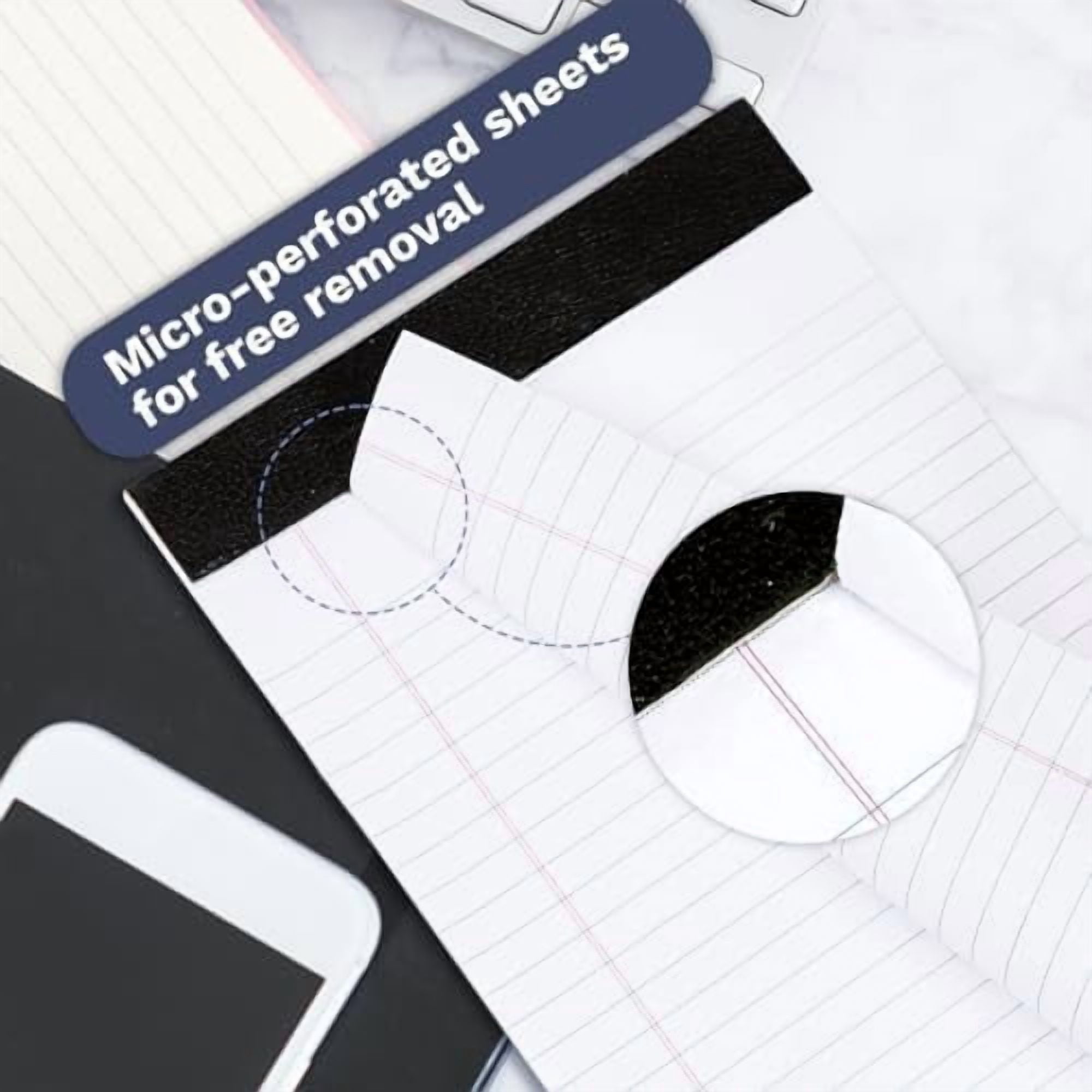 Tekola Note Pads 5x8 12 PCS, Small Legal Pads 5x8 White College Ruled for Work, Perforated White Legal Notepads Lined Paper - 30 Sheets Per Notepad