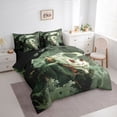 thumbnail image 3 of Homewish Ancient Princess Twin Bedding Sets 7-Piece, Magical Fox Animal Bedding Comforter Set, Vintage Japanese Style Reversible Sheet Sets, Breathable Home Decor, 3 of 7