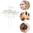 thumbnail image 3 of Unique Bargains 1 Pc Decorative Hairpin U-shaped Faux Pearls Hair Hairpin for Women Silver Tone, 3 of 5