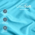 thumbnail image 5 of Bare Home Pillowcase Set - Premium 1800 Collection - Double Brushed - Ultra Soft - Standard Size, Aqua, 2 Count, 5 of 8