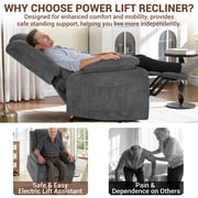 LEGAHOME Power Lift Recliner for Elderly, Electric Easy Stand Assist Lift Chair without Heat and Massage, Senior Recliner Chair Home Theater Recliners for Living Room, 350 lbs Capacity, Gray