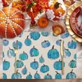 thumbnail image 2 of Fall Placemats Set of 6 Watercolor Pumpkin Place Mats Thanksgiving Placemat Blue Table Mats for Dining Kitchen Table Holiday Dinner Party Home Fall Decorations 13x19 Inch, 2 of 8