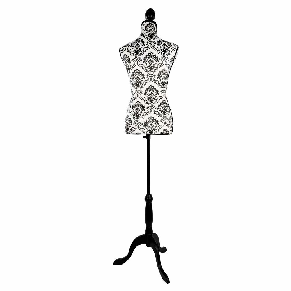 Female Mannequin Torso Body Form with Adjustable Tripod Stand, Medium