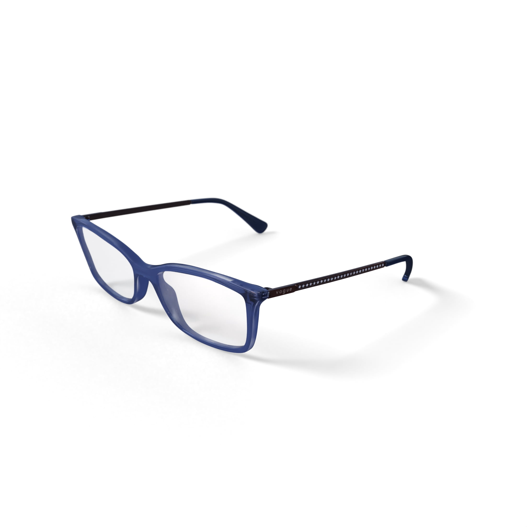 Vogue Women's Size 54 VO5305B Prescription Eyeglasses with Case, Transparent Blue