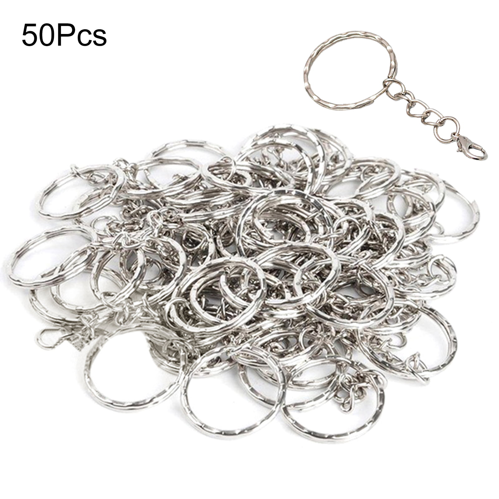 Gold Loop  Chain Craft Key Ring Split Rings 25mm Findings With 50pcs Double 
