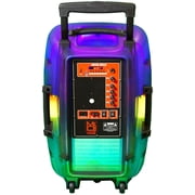 MR DJ PL15FLAME 15 Portable Translucent Bluetooth Speaker + Speaker Stand