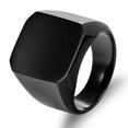thumbnail image 3 of Anillo cuadrado masculino aleación negra de alta dureza, superficie lisa anillo comercial sólido ANGGREK Anillo cuadrado, 3 of 8