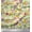 Yellow, variant on Soimoi Green Cotton Duck Fabric Leaves & Periwinkle Floral Print Fabric by the Yard 42 Inch Wide