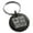 Black, variant on Stainless Steel Letter J Initial Floral Box Monogram Engraved Small Medallion Circle Charm Keychain Keyring