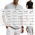 thumbnail image 2 of vdgthytj Short Sleeve Tops for Men Henley Neck Button Knit Sweater Shirts Loose Fitting Summer Business Casual Shirts, 2 of 4