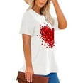 thumbnail image 5 of XCHQRTI Womens Love Heart T-Shirts Valentine's Day Graphic Tees Short Sleeve Plus Size Tops, 5 of 11