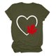 thumbnail image 5 of Camisas de Manga Corta para las Mujeres Impresión de Manga Corta Cuello Redondo, Camisa Casual de Poliéster para las Mujeres, Lavado de Manos, 5 of 6