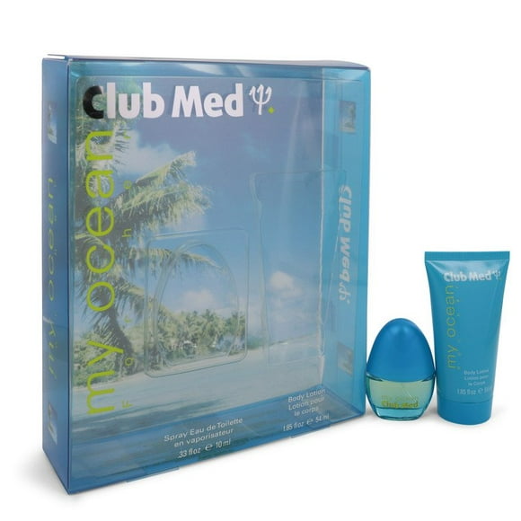 Club Med My Ocean By Coty Gift Set - .33 oz Mini EDT Spray + 1.85 oz Body Lotion