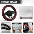 thumbnail image 4 of Uorisanigo Rose Car Steering Wheel Protector Red Steering Wheel Cover for Women Non Slip Car Steering Wheel Cover with Elastic Edge Replacement Car Accessories Gift for Friends, 4 of 8