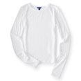 thumbnail image 1 of Aeropostale Womens Crop Basic T-Shirt, White, Juniors, Large, 1 of 1