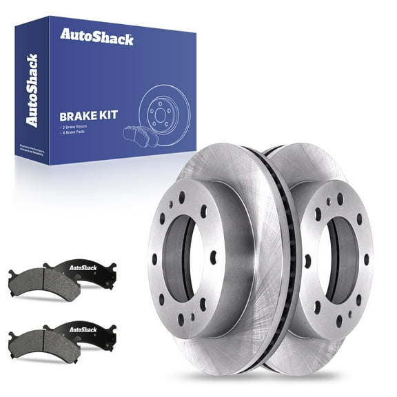 AutoShack 12.8" (325 mm) Front Vented Brake Rotors   Ceramic Brake Pads | Replacement for 2003-2017 Chevrolet Express 3500 2001-2010 Chevrolet Silverado 2500 HD | 6-PC Brake Kit
