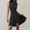Black, variant on asdoklhq Sleeveless Dress for Women Corset Dress Women's Solid Color Sleeveless One Neck Dress Sleeveless One Shoulder Knee Length Dress Black S