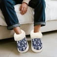 thumbnail image 4 of POLERO Sea Turtle Chakra Print House Slippers for Woman Fluffy Plush Indoor Slippers for Women Slip On Bedroom Shoes with Fleece Lined, Size 4-5, 4 of 7