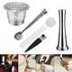 thumbnail image 3 of Vaina de cápsulas reutilizables Kit de cápsulas de cápsulas de reutilizables, grado alimenticio lavable, con tapa Espresso DIY Coffee 304 Acero inoxidable para de Multi plata Magideal Vaina de cápsulas reutilizables, 3 of 7