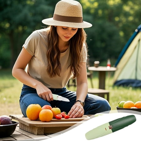

GNFQXSS Home Outdoor Camping Multifunctional Fruit Knife Portable Paring Knife Kitchen Vegetable Cutting Compact Tool 2 In 1 Peeling Melon Grater Army Green