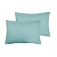 thumbnail image 3 of Marina Decoration Solid Embossed Pinsonic Coverlet Bedspread Bedding Ultra Soft Summer Quilt Set with Shams, Green Color, 3 of 6