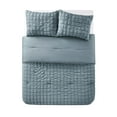 thumbnail image 3 of Blue Polyester Pleat Comforter Set, King, VCNY Home Amelia Seersucker, 3 of 5