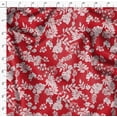 thumbnail image 4 of Soimoi Red Fabric - By the Yard - 56 Inch Wide - Leaves Tropical - Verdant Canopy: A Tapestry of Tropical Leaves Printed Fabric, 4 of 6