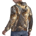 thumbnail image 6 of Haiem Golden White Tiger Patterned Men's Hoodie with Kangaroo Pocket - Ideal Pullover Sweatshirt for Daily Wear, Travel, and Home-3X-Large, 6 of 7