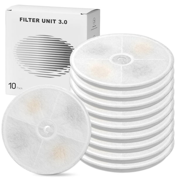 Unidades de filtro 3.0 de repuesto para fuentes de agua PET Cat E versweet 2S/3/3 Pro, E versweet Solo/Solo SE (10 unidades)