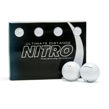 Nitro Golf Ultimate Distance Golf Balls, 12 Pack (Best Glow In The Dark Golf Balls)