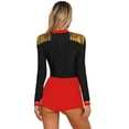 thumbnail image 2 of TiaoBug Womens Circus Ringmaster Costume Halloween Ringleader Lion Tamer Long Sleeve Jumpsuit Bodysuit Black XL, 2 of 7