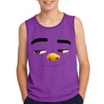thumbnail image 2 of Xdegoge Kids Boys Smirking Face Graphic Tank Top Funny Bird Expression Sleeveless Crewneck Casual Summer Playwear Lightweight Breathable School Activewear Muscle Shirts, 2 of 6