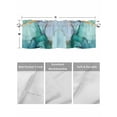 thumbnail image 4 of Valances for Windows Teal Green Rod Pocket Cafe Window Treatments Valance Curtains for Kitchen Bathroom Laundry Basement Windows 56"x16", 4 of 9
