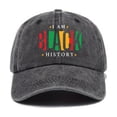 thumbnail image 2 of AJGRHE Washed Soft Top Baseball Cap With Letter Print Unisex Sun Hat For Outdoor Summer Casual Wear Black One Size, 2 of 3