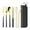 Colorful, variant on Portable Chopsticks Spoon Knife fork and Straw Set 7-Piece Stainless Steel Cutlery Set with Storage Case Outdoor Camping Portable Cutlery Set